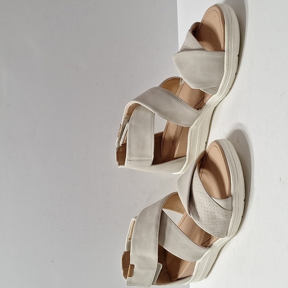 Dr Scholl's Cream Time Off Fun Padded Insole Strappy Comfort Wedge Sandal Size 9 - Picture 3 of 15